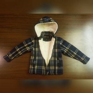 Boys Fleece and Sherpa Jacket with Detachable Hood